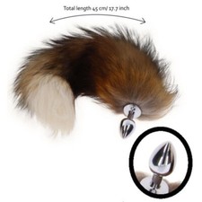 Plug anale in acciaio con coda